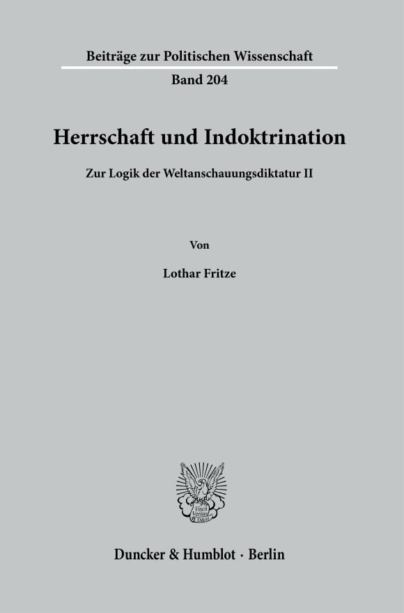 Cover Herrschaft und Indoktrination