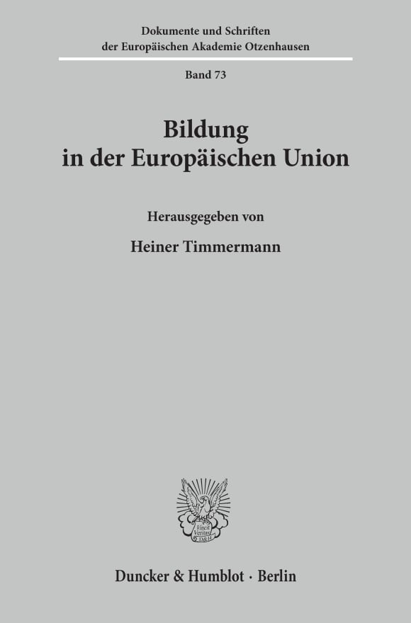 Cover Bildung in der Europäischen Union