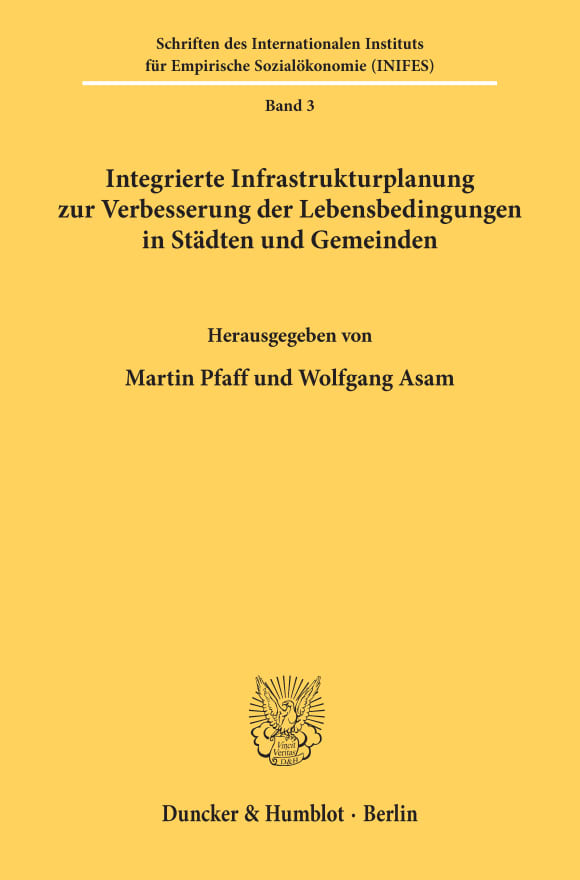 Cover Integrierte Infrastrukturplanung zur Verbesserung der Lebensbedingungen in Städten und Gemeinden