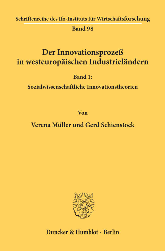 Cover Der Innovationsprozeß in westeuropäischen Industrieländern