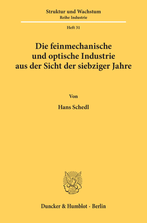 Cover Die feinmechanische und optische Industrie