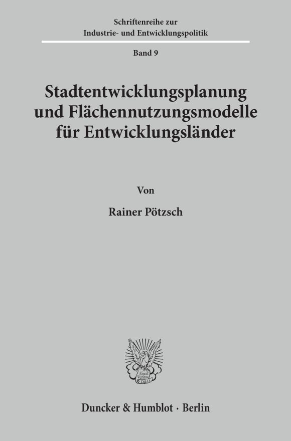 Cover Stadtentwicklungsplanung und Flächennutzungsmodelle für Entwicklungsländer