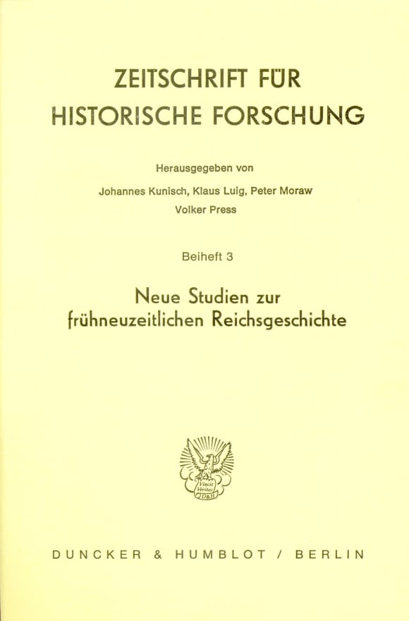 Cover Neue Studien zur frühneuzeitlichen Reichsgeschichte