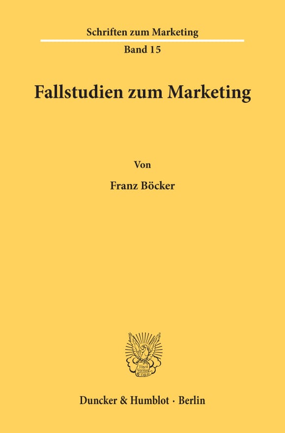 Cover Fallstudien zum Marketing