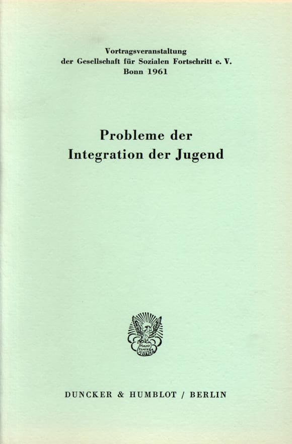 Cover Probleme der Integration der Jugend