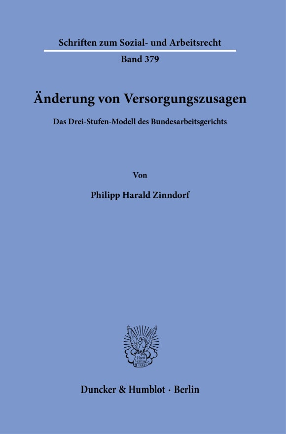 Cover Änderung von Versorgungszusagen