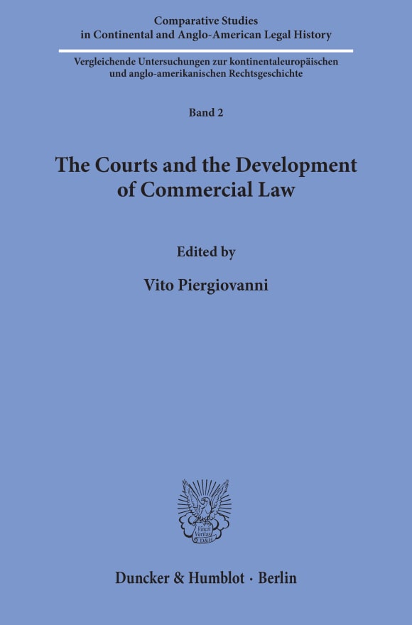 Cover The Courts and the Development of Commercial Law