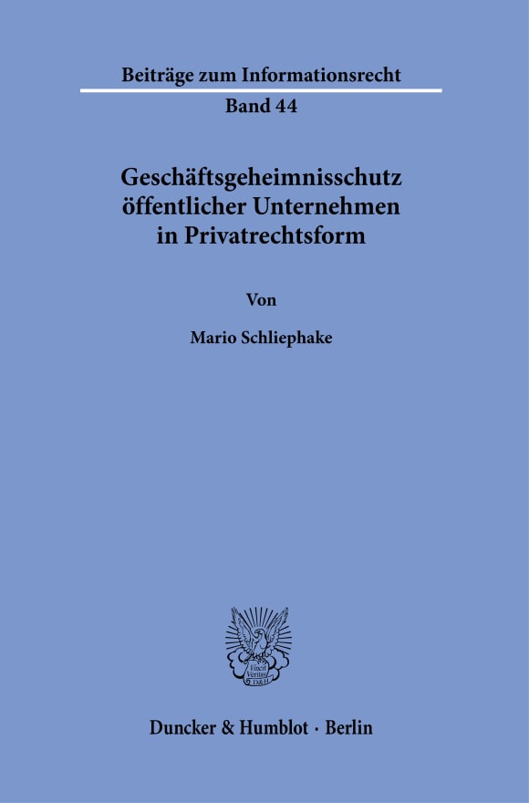 Cover Beiträge zum Informationsrecht (BIR)