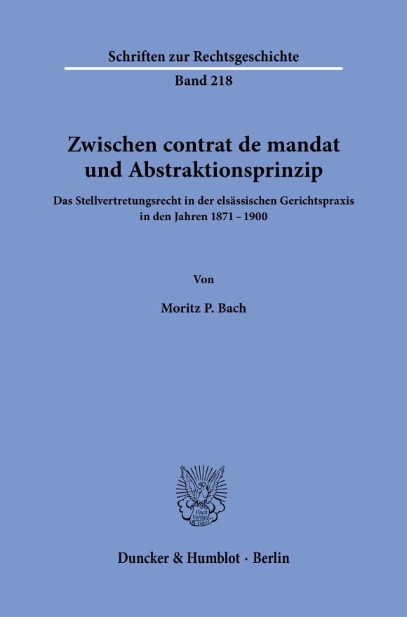 Cover Zwischen contrat de mandat und Abstraktionsprinzip