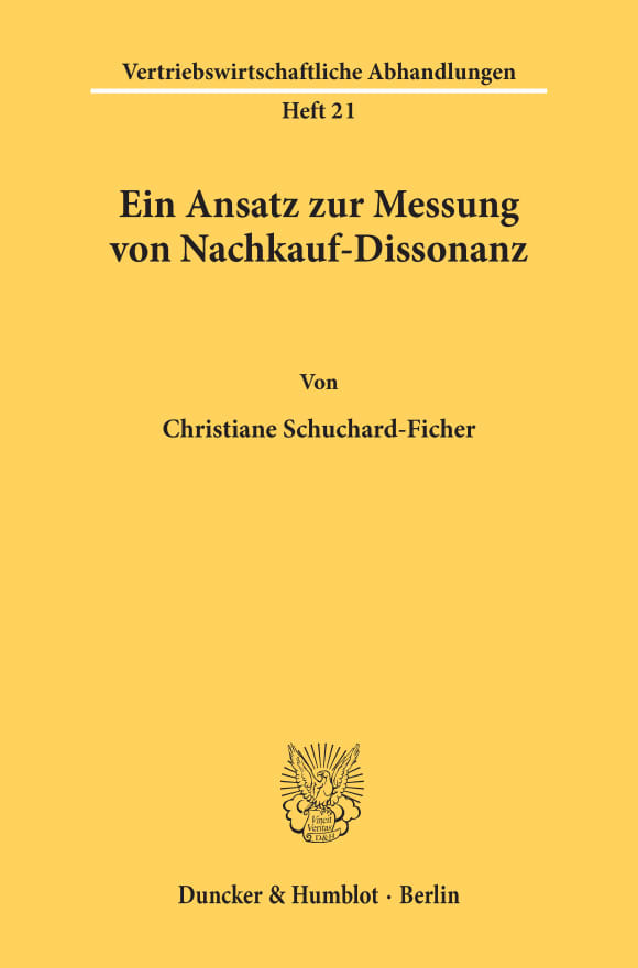 Cover Ein Ansatz zur Messung von Nachkauf-Dissonanz