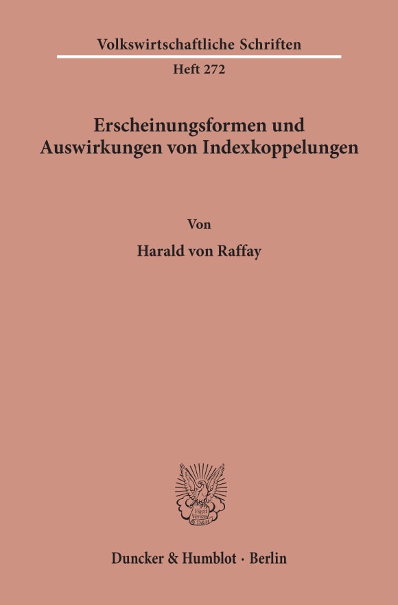 Cover Erscheinungsformen und Auswirkungen von Indexkoppelungen