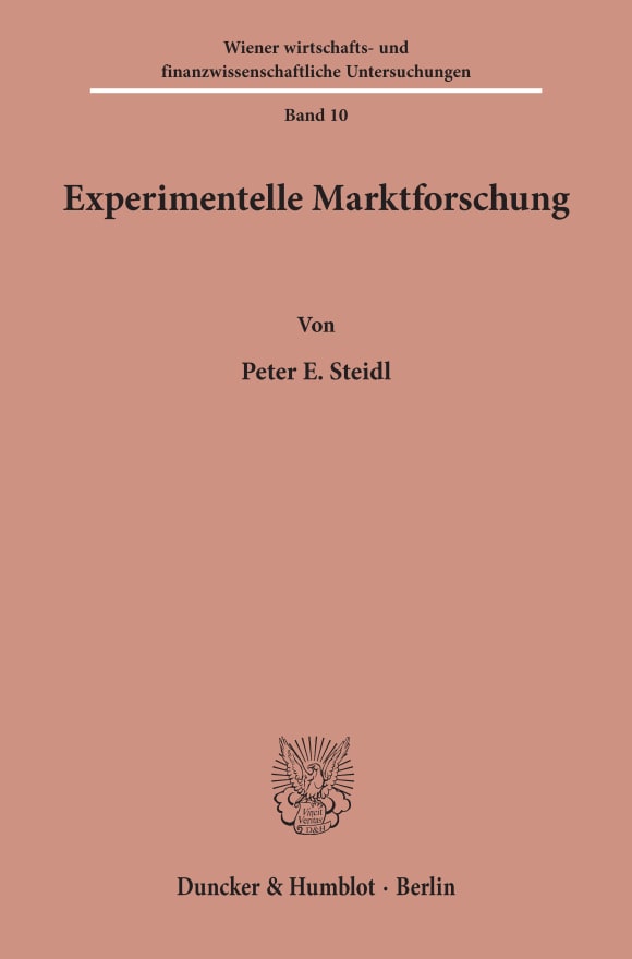 Cover Experimentelle Marktforschung