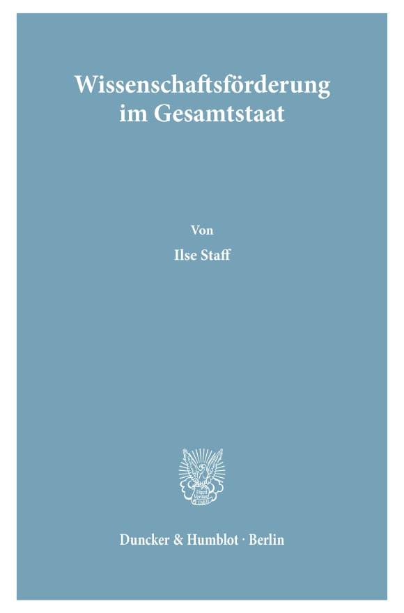 Cover Wissenschaftsförderung im Gesamtstaat