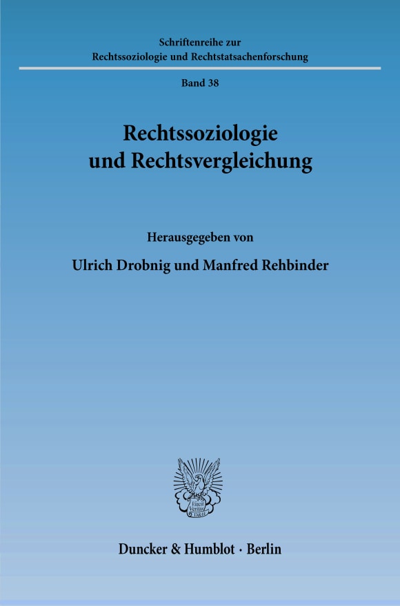 Cover Rechtssoziologie und Rechtsvergleichung