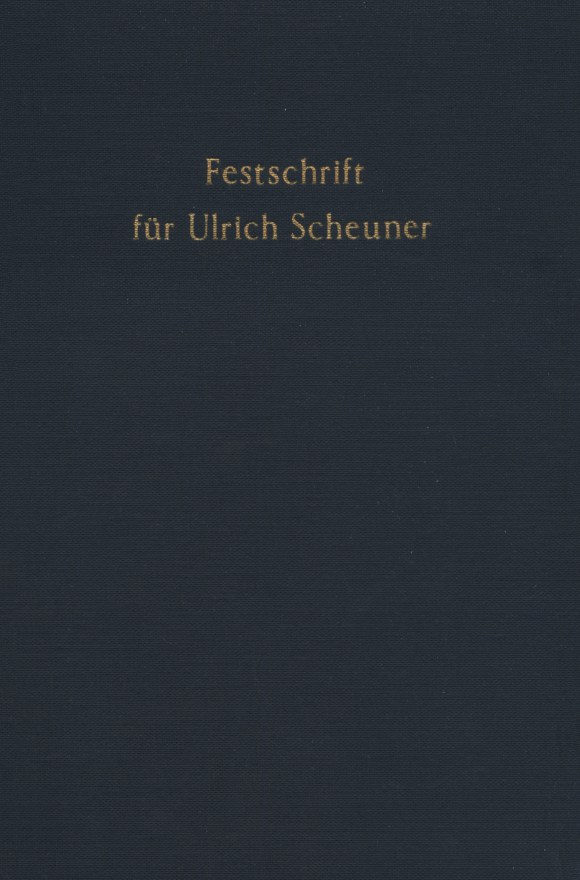 Cover Festschrift für Ulrich Scheuner zum 70. Geburtstag