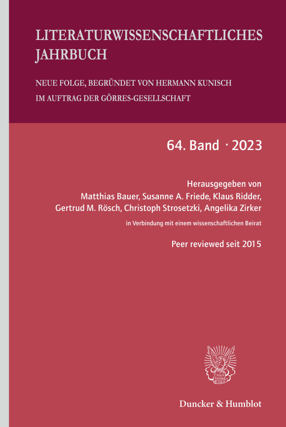 Cover Literaturwissenschaftliches Jahrbuch