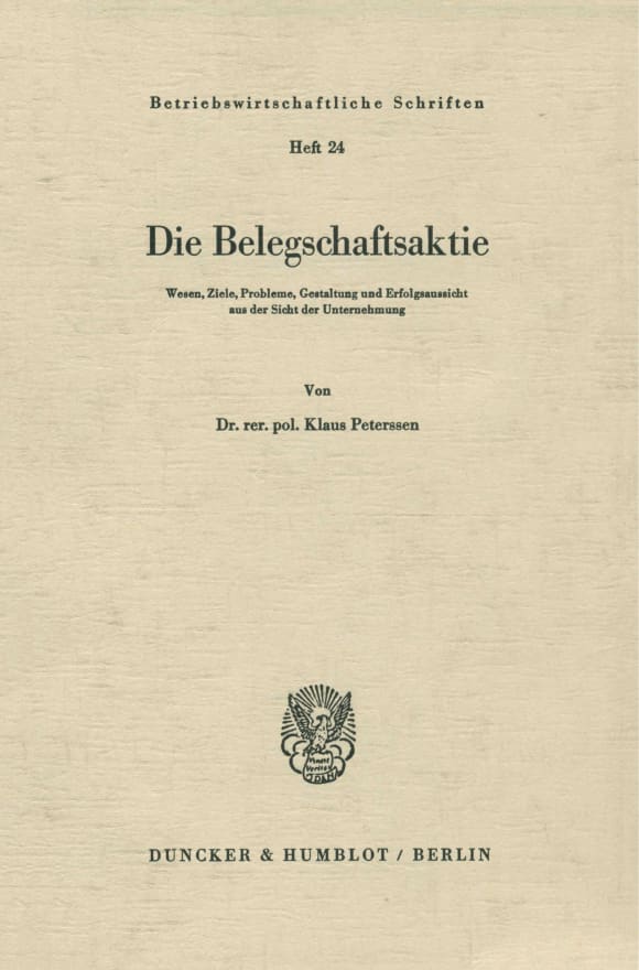 Cover Die Belegschaftsaktie