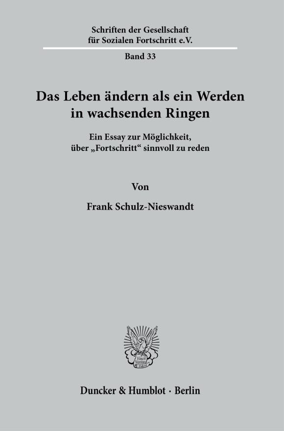 Cover Das Leben ändern als ein Werden in wachsenden Ringen