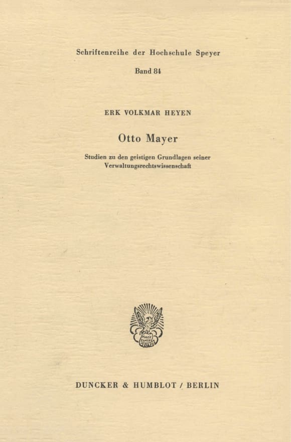 Cover Otto Mayer