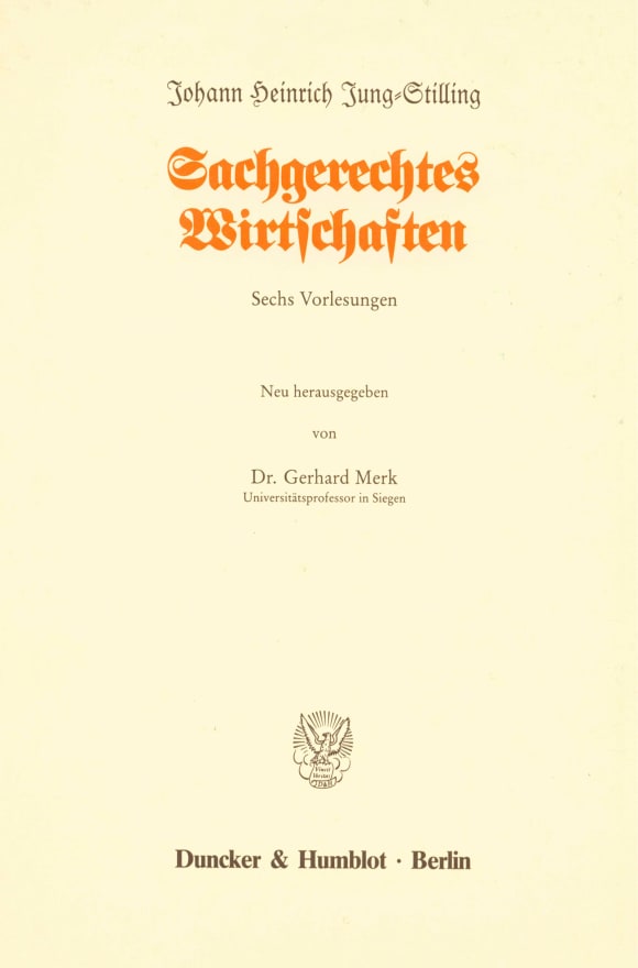 Cover Sachgerechtes Wirtschaften