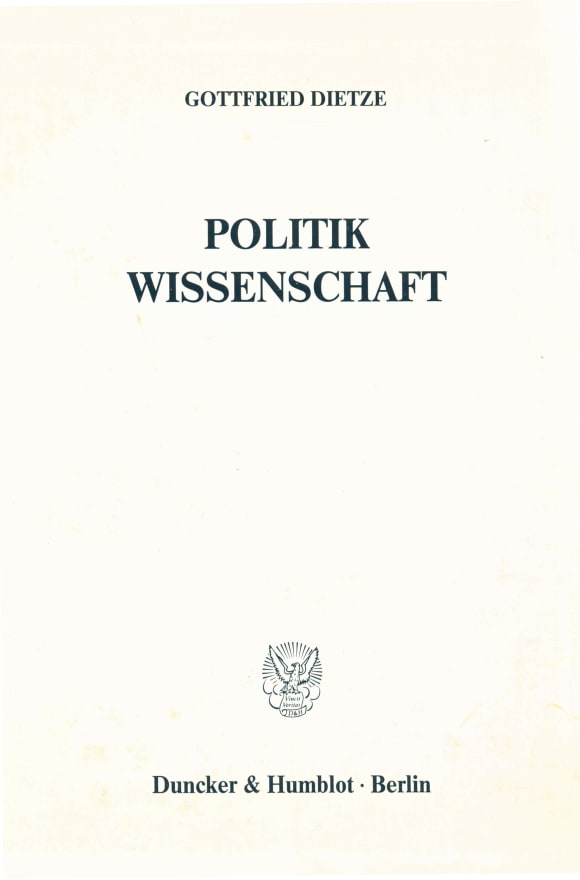 Cover Politik - Wissenschaft