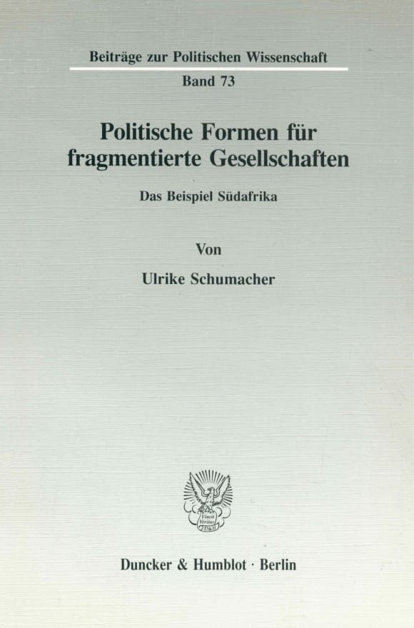 Cover Politische Formen für fragmentierte Gesellschaften