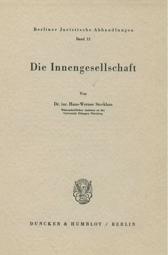 Cover Die Innengesellschaft