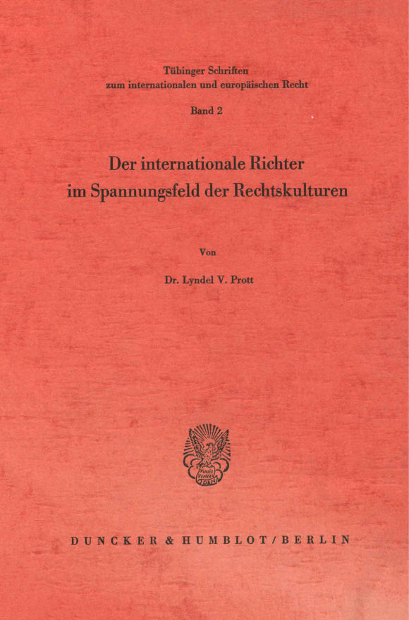 Cover Der internationale Richter im Spannungsfeld der Rechtskulturen