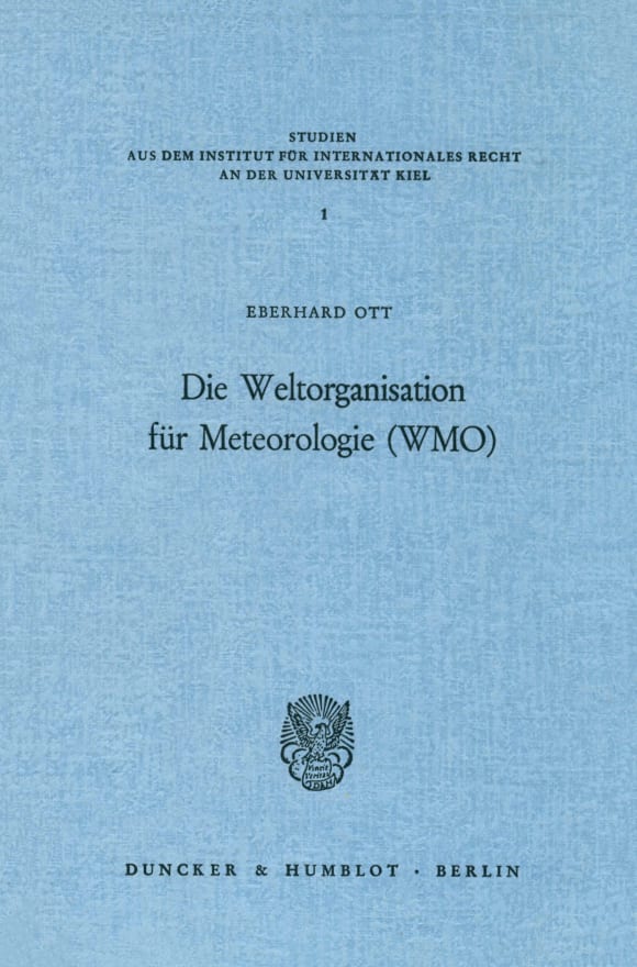 Cover Die Weltorganisation für Meteorologie (WMO)