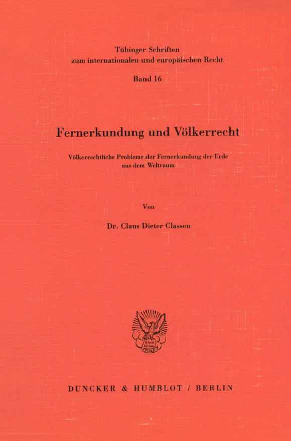 Cover Fernerkundung und Völkerrecht