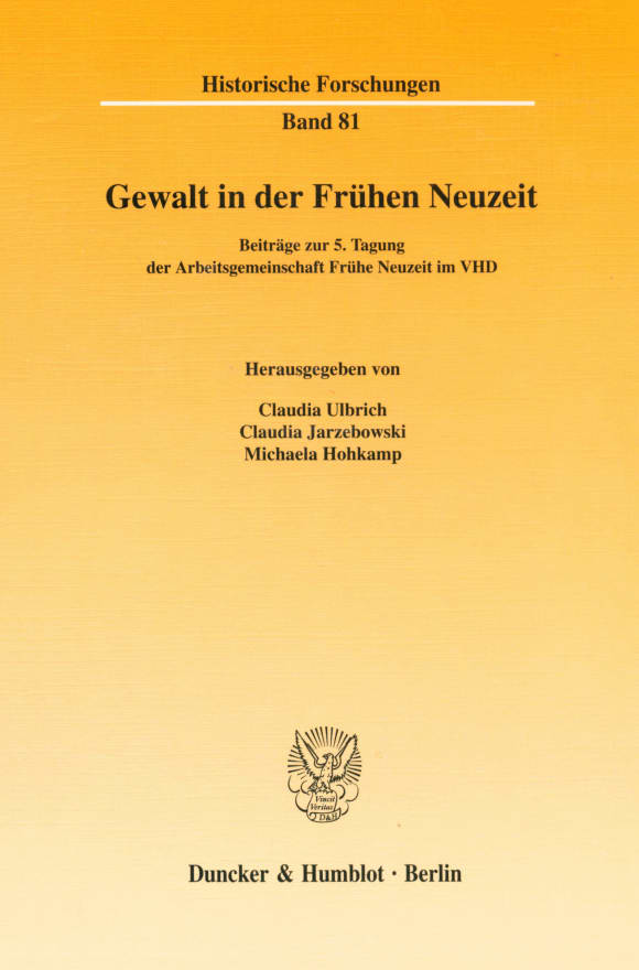 Cover Gewalt in der Frühen Neuzeit