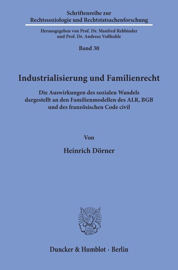 Cover Industrialisierung und Familienrecht