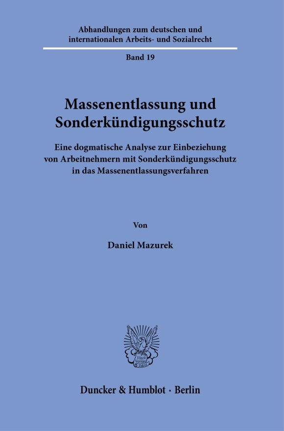 Cover Abhandlungen zum deutschen und internationalen Arbeits- und Sozialrecht (ADIA)