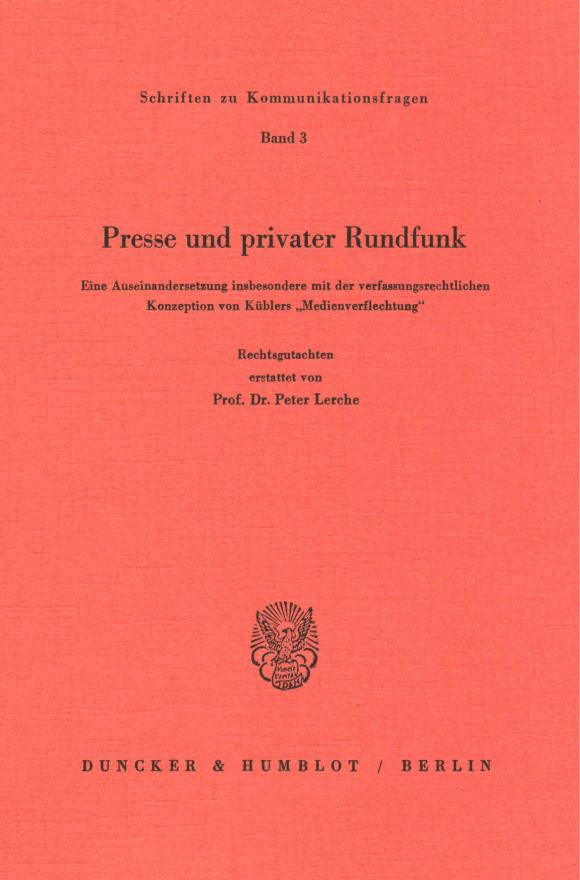 Cover Presse und privater Rundfunk