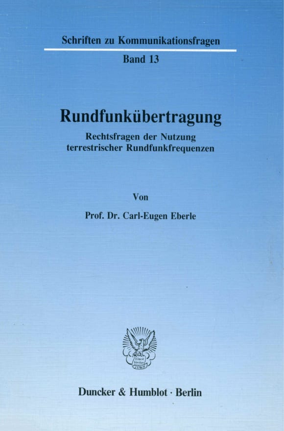 Cover Rundfunkübertragung