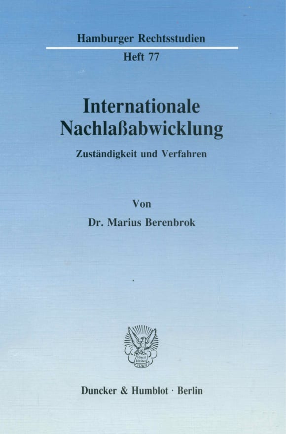 Cover Internationale Nachlaßabwicklung