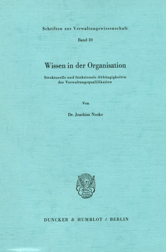 Cover Wissen in der Organisation