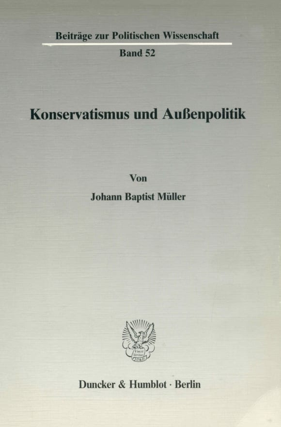 Cover Konservatismus und Außenpolitik