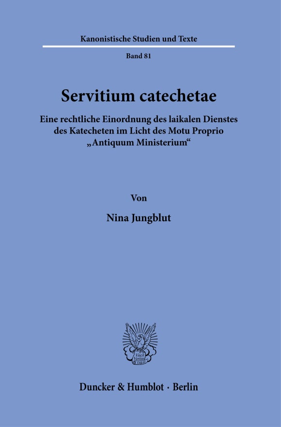 Cover Servitium catechetae