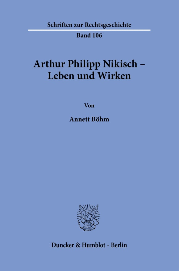 Cover Arthur Philipp Nikisch – Leben und Wirken