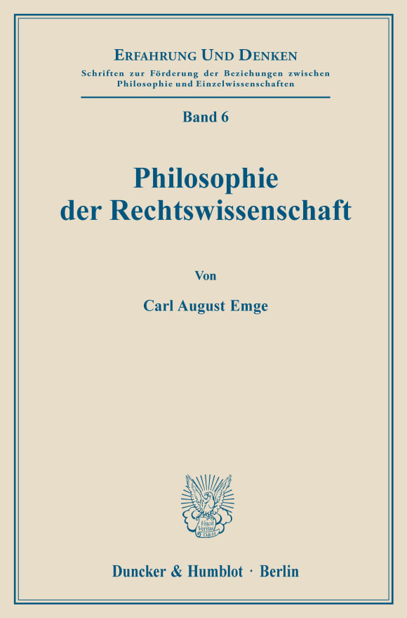 Cover Philosophie der Rechtswissenschaft