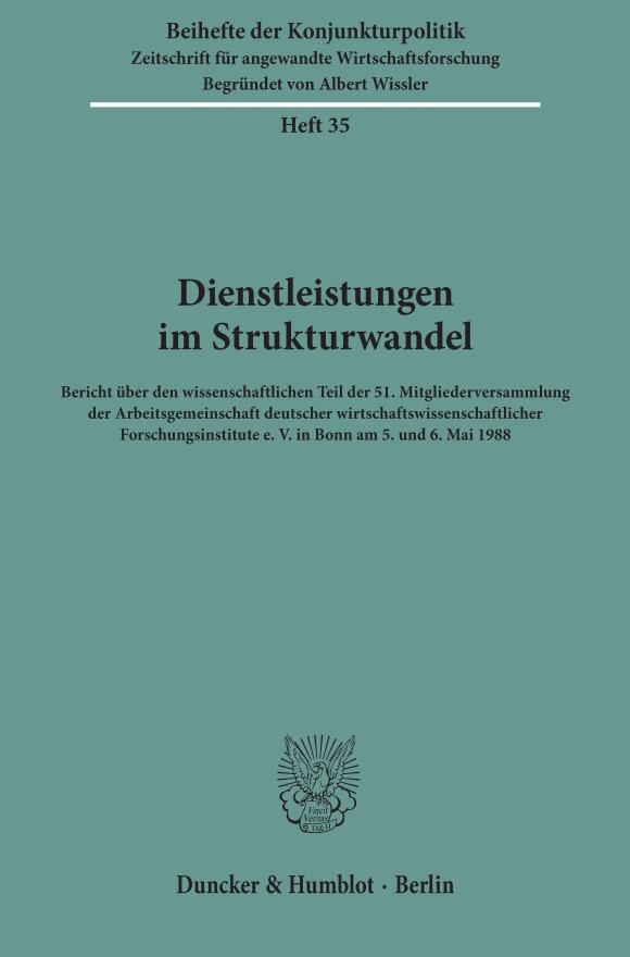 Cover Dienstleistungen im Strukturwandel