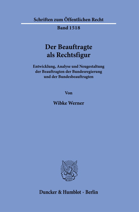 Cover Der Beauftragte als Rechtsfigur