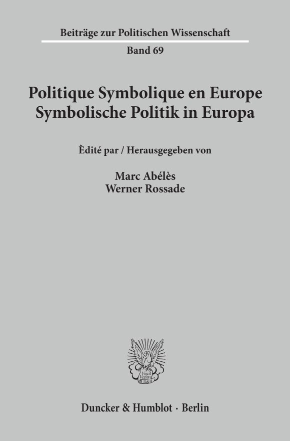 Cover Politique Symbolique en Europe / Symbolische Politik in Europa