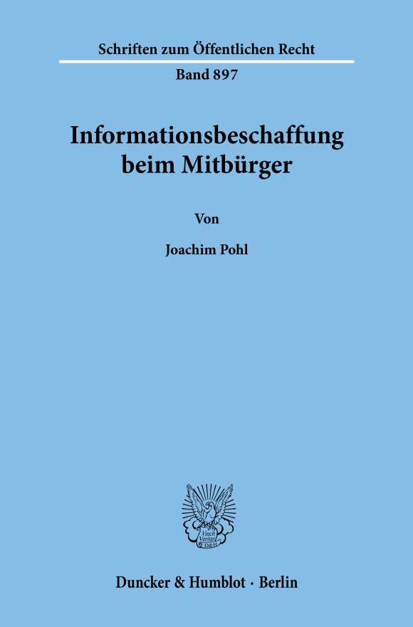 Cover Informationsbeschaffung beim Mitbürger