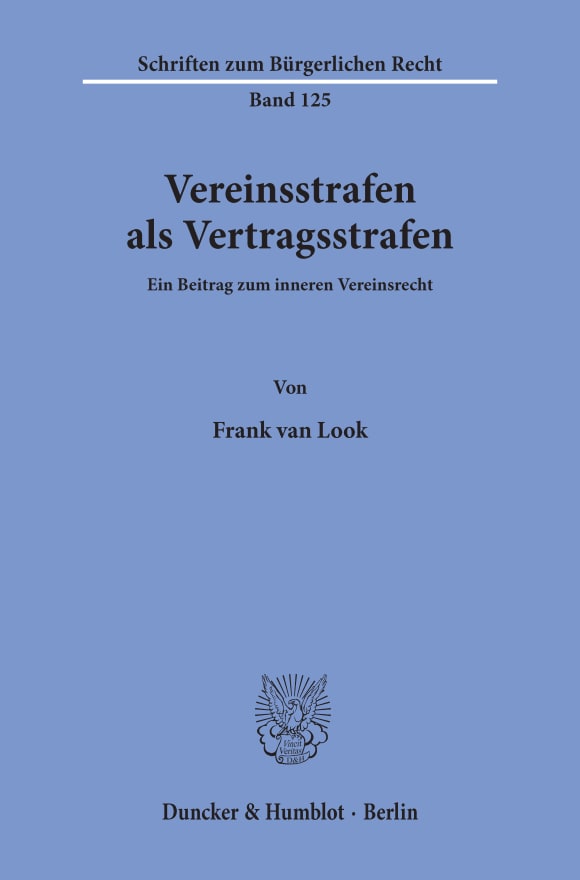 Cover Vereinsstrafen als Vertragsstrafen