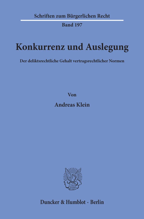 Cover Konkurrenz und Auslegung