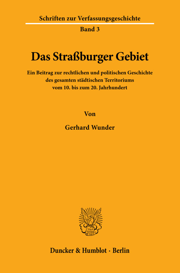 Cover Das Straßburger Gebiet