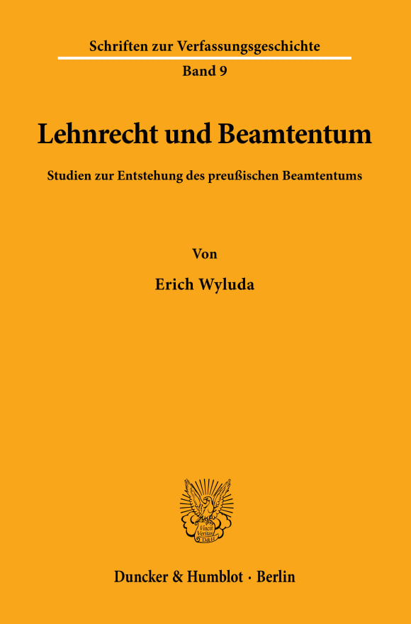 Cover Lehnrecht und Beamtentum