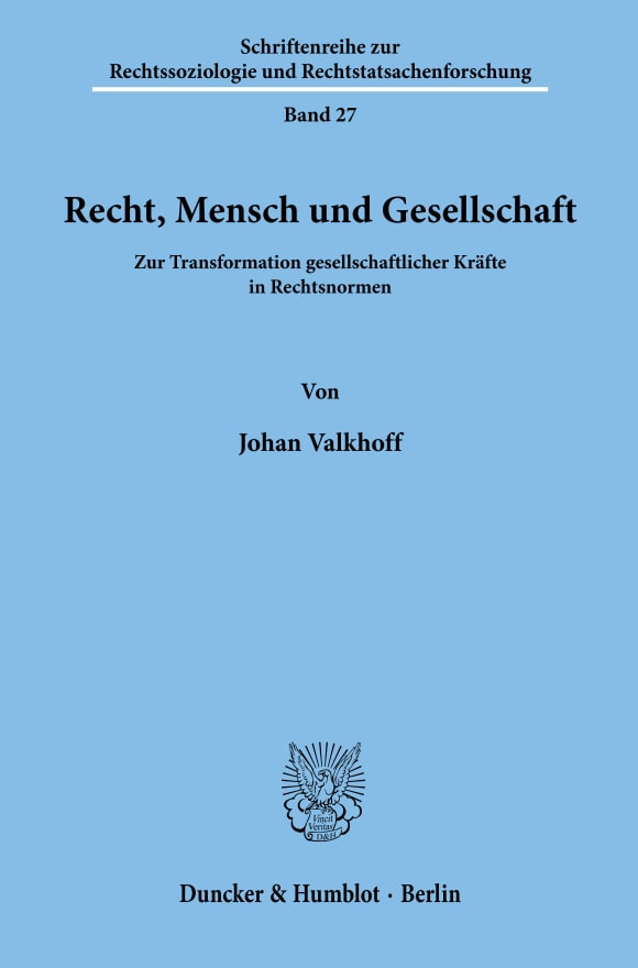 Cover Recht, Mensch und Gesellschaft